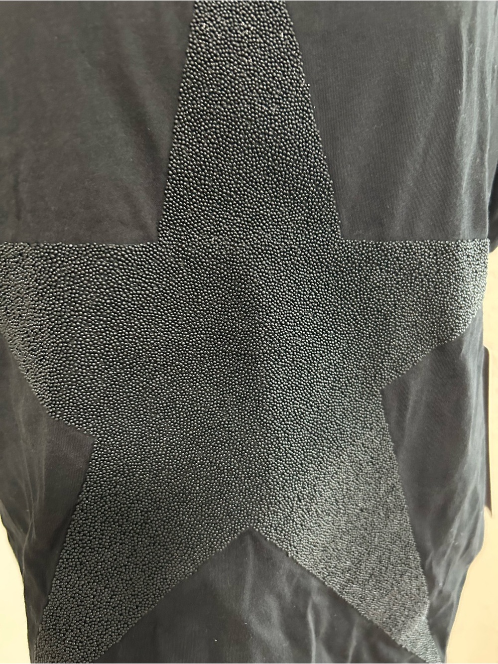 CHRLDR Black Star Appliqué Short Sleeve Tee